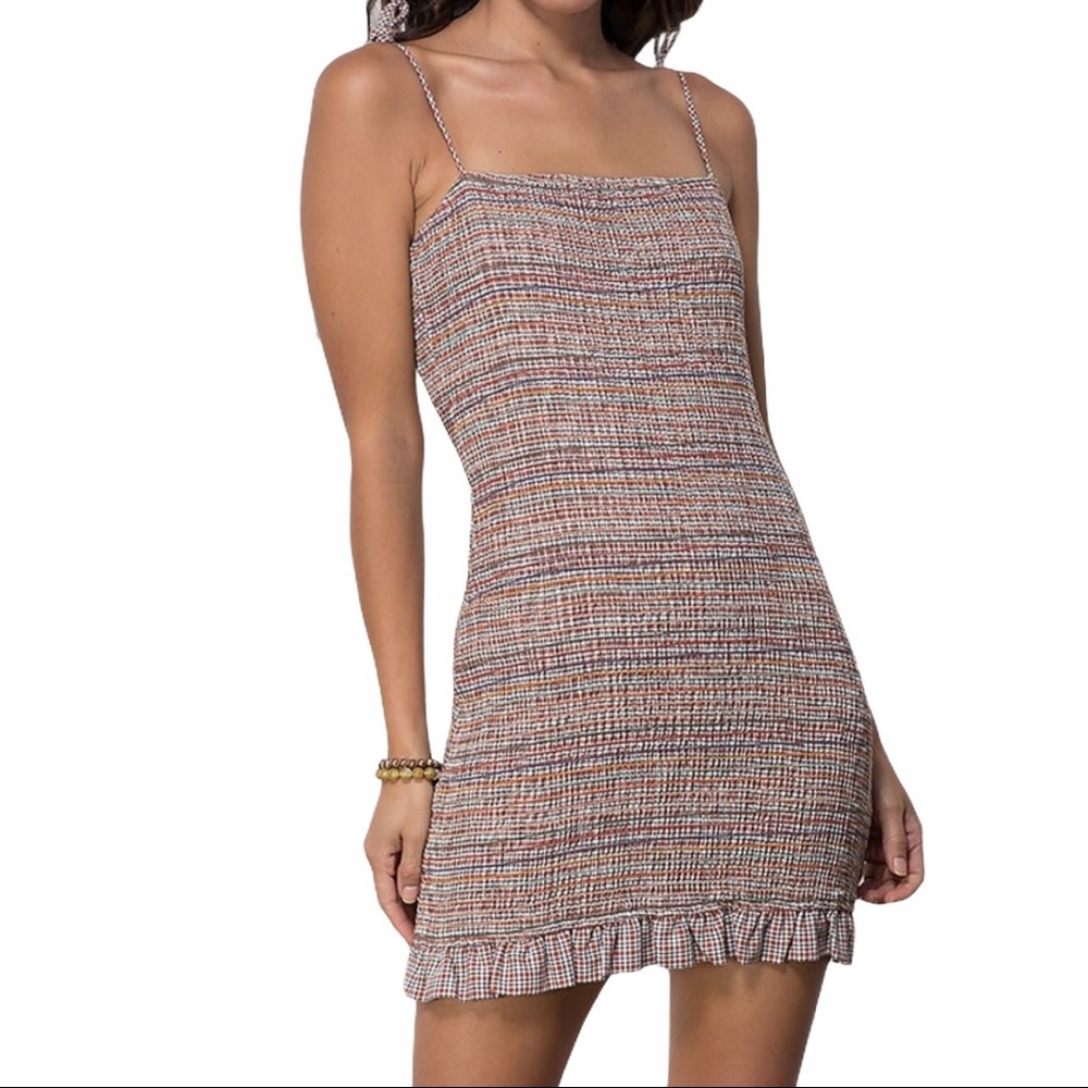 STORIA Smocked Stripe Mini Dress